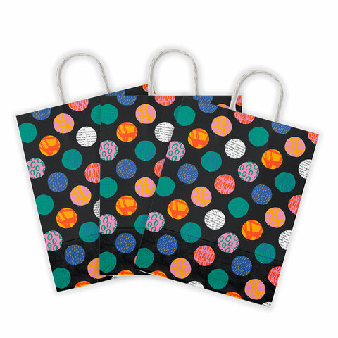 Крафт-пакет бумажный "Геометрия" 26х15х35 см, с кручеными ручками, Крафт-пакет бумажный "Геометрия" 26х15х35 см, с кручеными ручками,