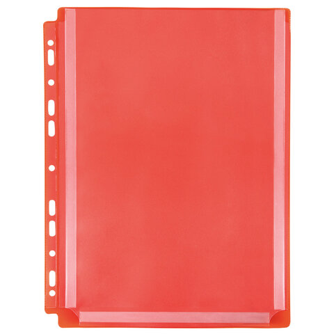 Папки-файлы с перфорацией БОЛЬШОЙ ВМЕСТИМОСТИ до 250 листов, ЦВЕТНЫЕ, А4,