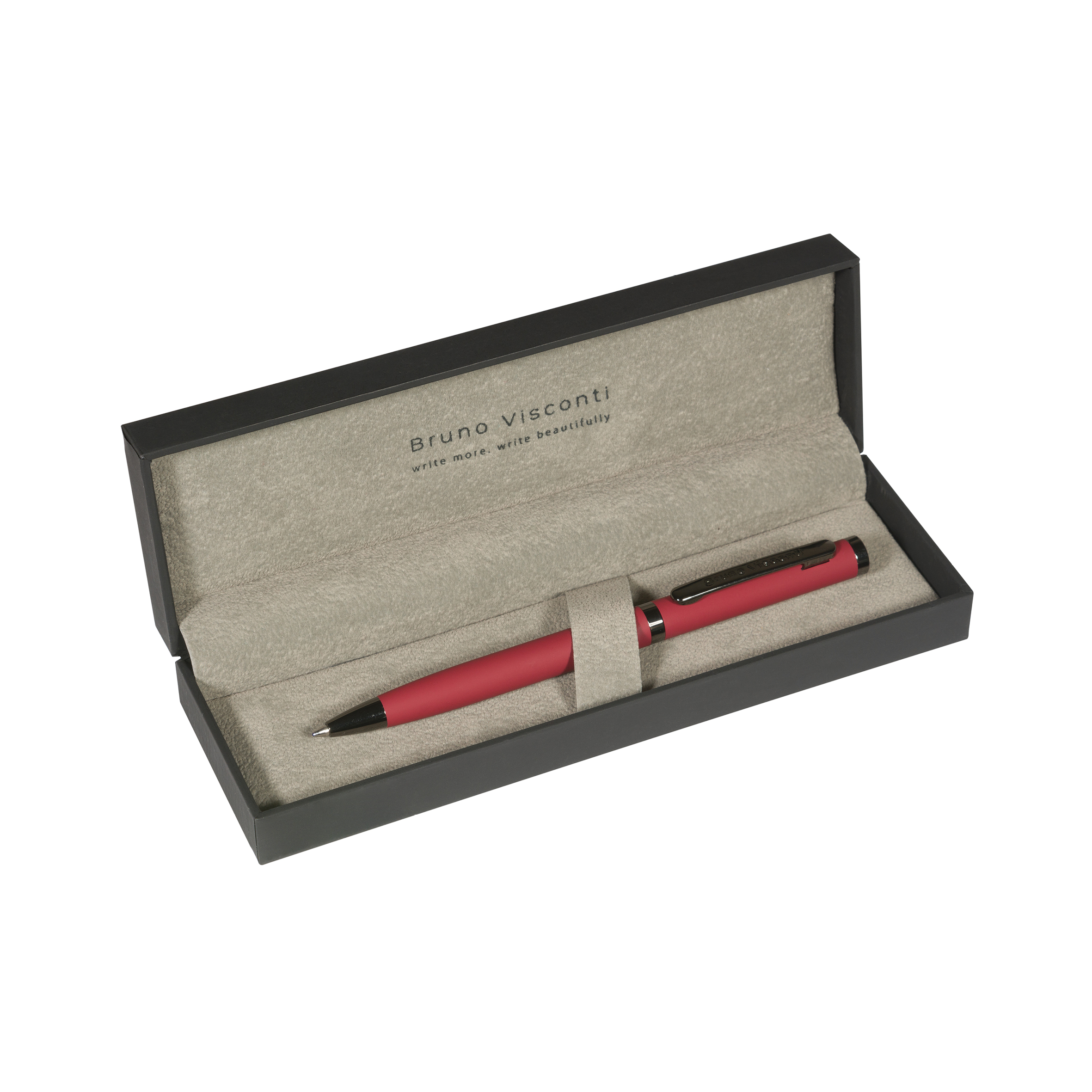 РУЧКА "FIRENZE" В SOFT TOUCH ФУТЛЯРЕ 1.0 ММ, СИНЯЯ (корпус красный, РУЧКА "FIRENZE" В SOFT TOUCH ФУТЛЯРЕ 1.0 ММ, СИНЯЯ (корпус красный,