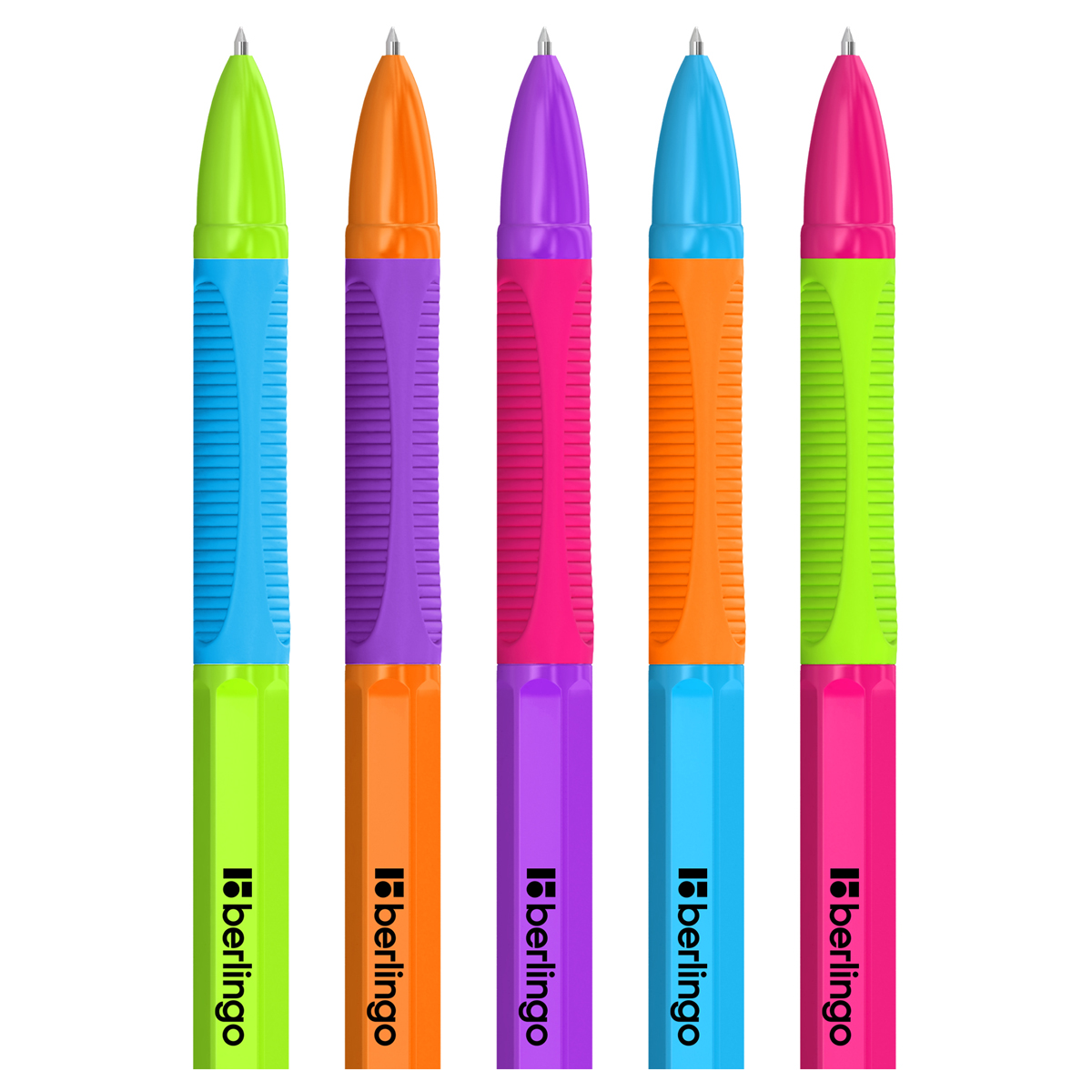 Ручка шариковая Berlingo "Tribase grip fuze" синяя, 0,7мм, грип,