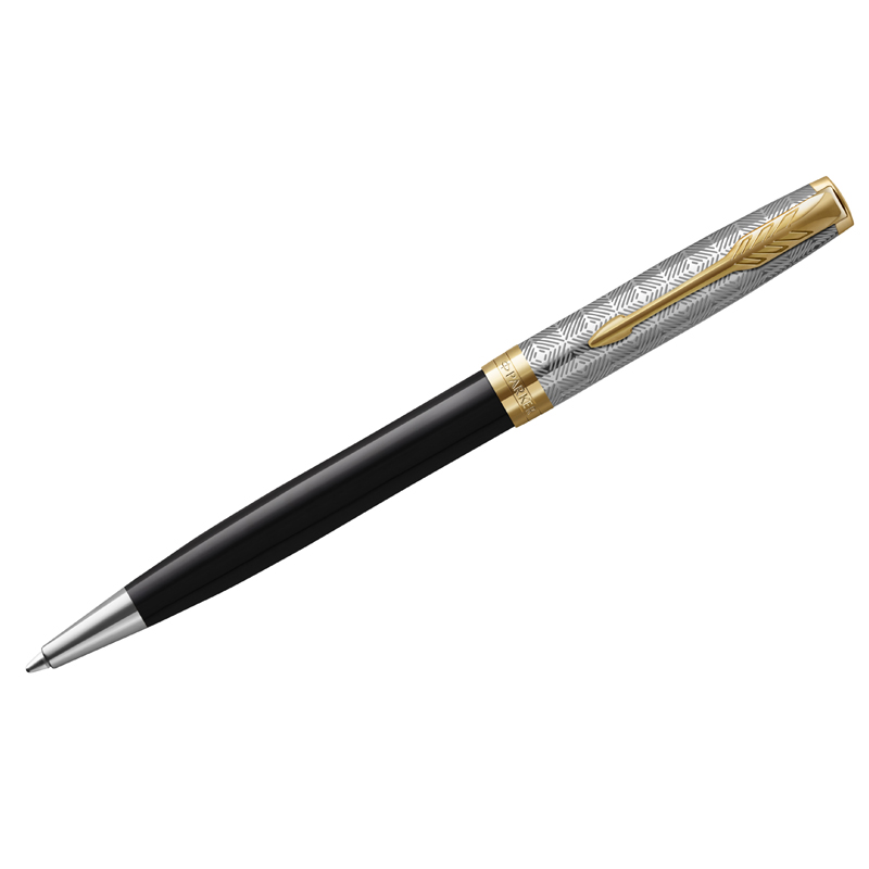 Ручка шариковая Parker "Sonnet Premium Metal&Black GT" черная, Ручка шариковая Parker "Sonnet Premium Metal&Black GT" черная,