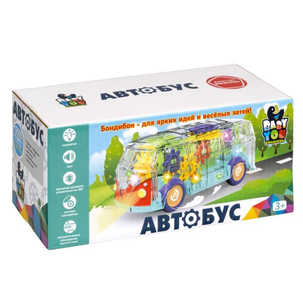 Игрушка развивающая "АВТОБУС" BABY YOU BONDIBON, подсветка, звук, Игрушка развивающая "АВТОБУС" BABY YOU BONDIBON, подсветка, звук,