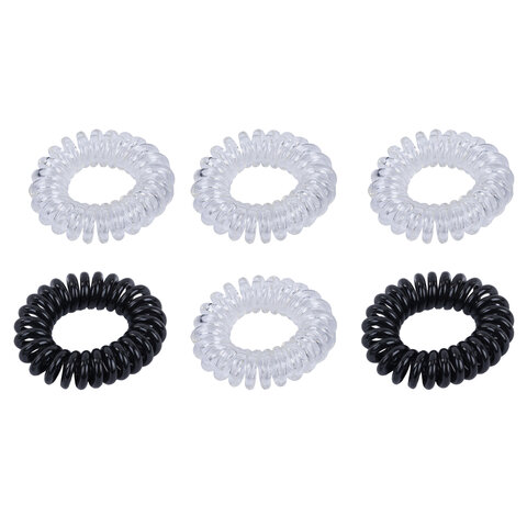 Резинки для волос НАБОР 6 шт., диаметр 3,5 см, пружинка, АССОРТИ, MONTE VITA Резинки для волос НАБОР 6 шт., диаметр 3,5 см, пружинка, АССОРТИ, MONTE VITA