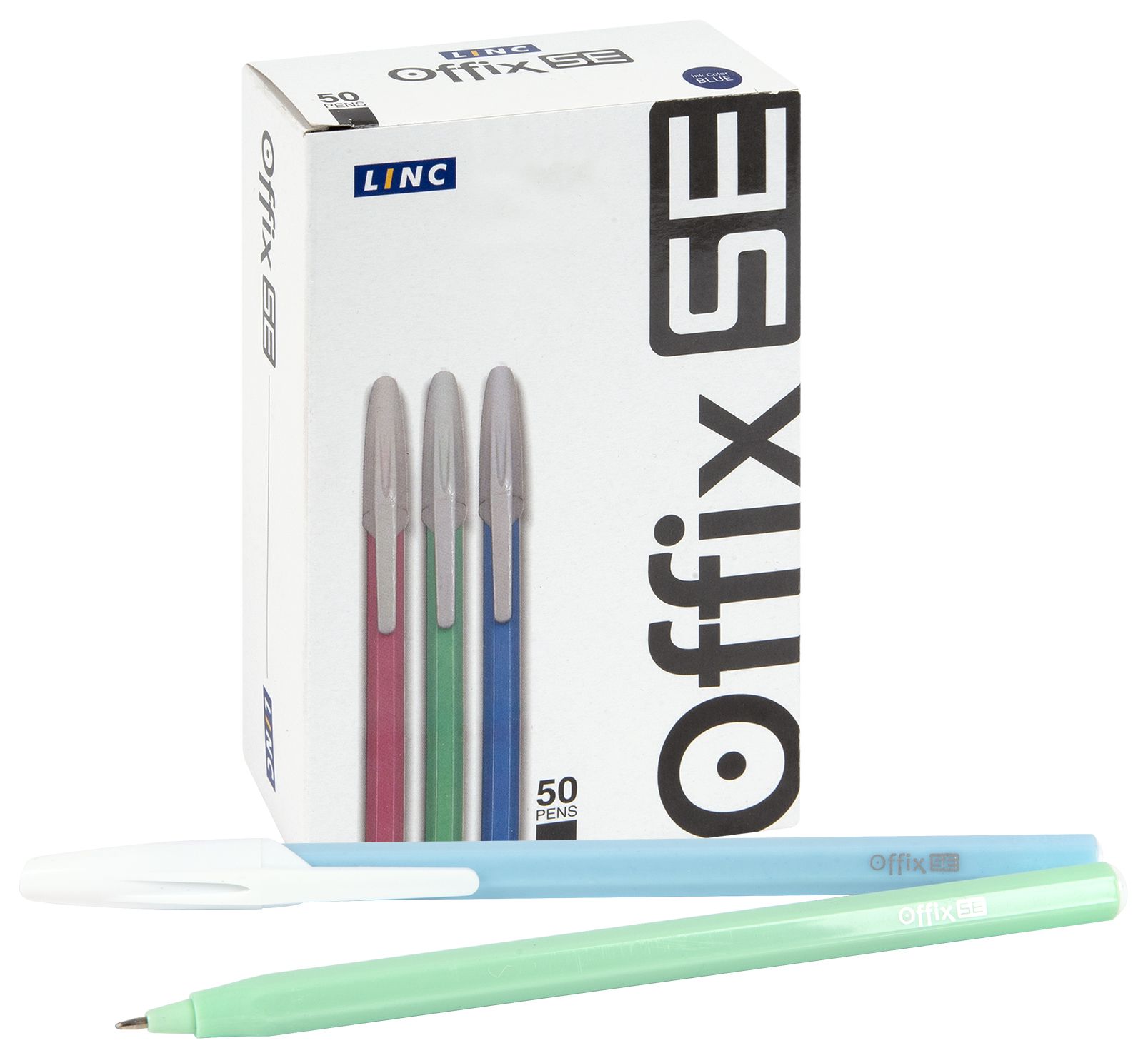 Ручка шариковая Linc Offix SE синий 0,6 мм ассорти кругл. корп. игольчатый Ручка шариковая Linc Offix SE синий 0,6 мм ассорти кругл. корп. игольчатый