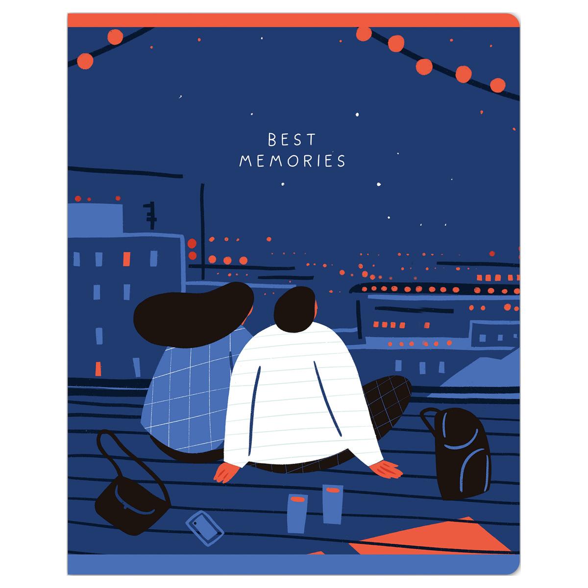 Тетрадь 48л., А5, клетка Greenwich Line "Best memories", софт-тач, Тетрадь 48л., А5, клетка Greenwich Line "Best memories", софт-тач,