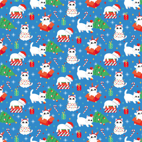 Бумага упаковочная новогодняя НАБОР 3 шт., "X-mas animals", 70х100 см,