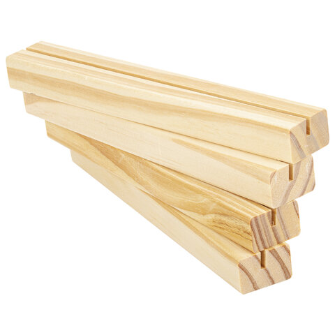 Ценникодержатель деревянный (ценники, реклама, фото) 21х3х2 см, КОМПЛЕКТ 4 шт.,