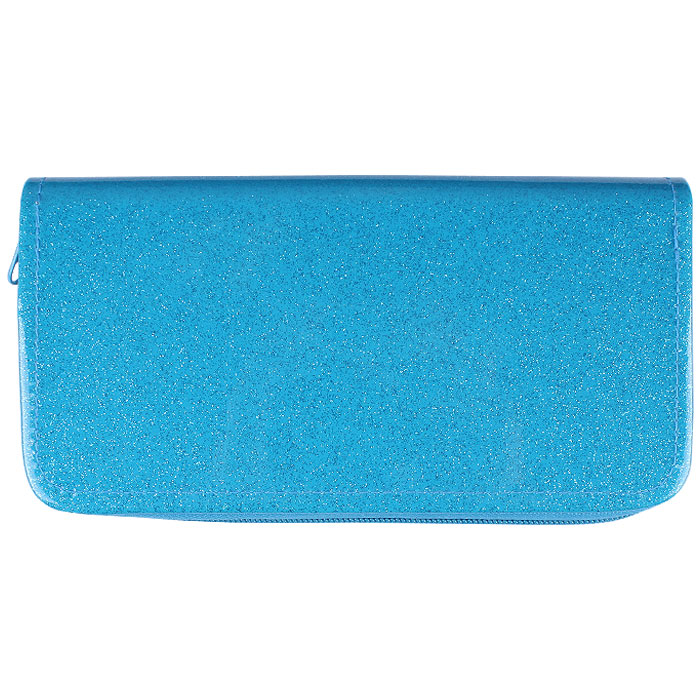 Пенал-косметичка с блёстками 190*100*26мм голубой Пенал-косметичка с блёстками 190*100*26мм голубой