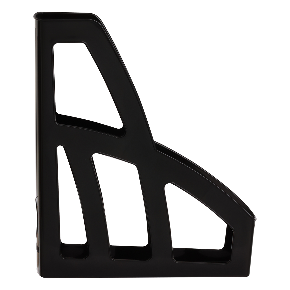 Лоток для бумаг вертикальный СТАММ "Лидер", черный, ширина 75мм Лоток для бумаг вертикальный СТАММ "Лидер", черный, ширина 75мм