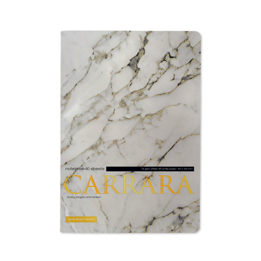 ТЕТРАДЬ А5, Bruno Visconti "Carrara", 40 листов, линейка ТЕТРАДЬ А5, Bruno Visconti "Carrara", 40 листов, линейка