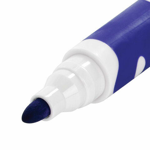 Маркер для доски BRAUBERG SOFT, СИНИЙ, резиновая вставка, круглый наконечник, 5 Маркер для доски BRAUBERG SOFT, СИНИЙ, резиновая вставка, круглый наконечник, 5