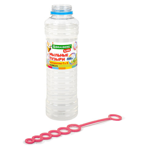 Мыльные пузыри, КОНЦЕНТРАТ 1 к 3, 500 мл, индивидуальная упаковка, BRAUBERG