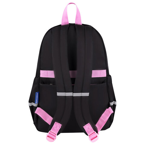 Рюкзак BRAUBERG PASTEL с термонашивками в комплекте, "Black kitty", Рюкзак BRAUBERG PASTEL с термонашивками в комплекте, "Black kitty",
