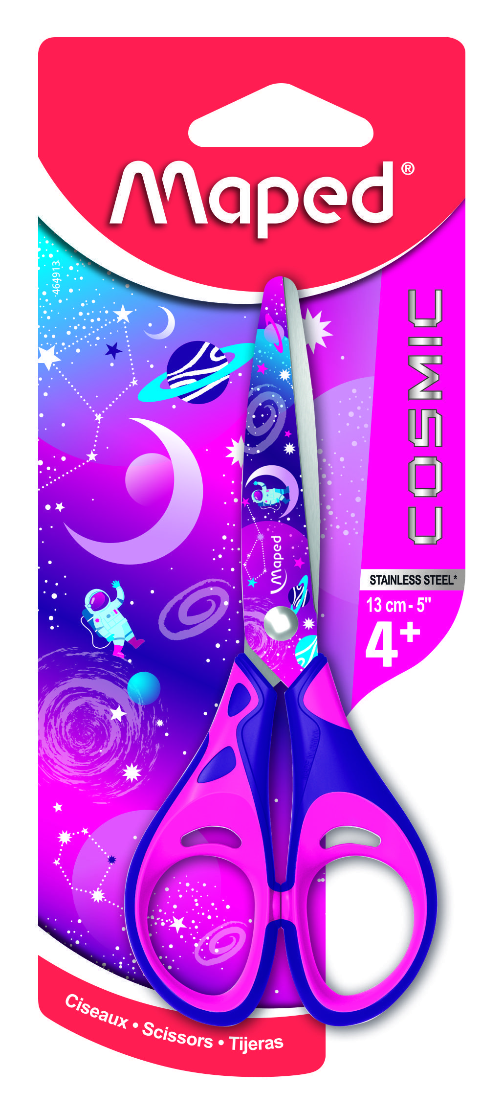 Ножницы детские MAPED COSMIC KIDS безопасные 130 мм эргоном. ручки пластиковые Ножницы детские MAPED COSMIC KIDS безопасные 130 мм эргоном. ручки пластиковые