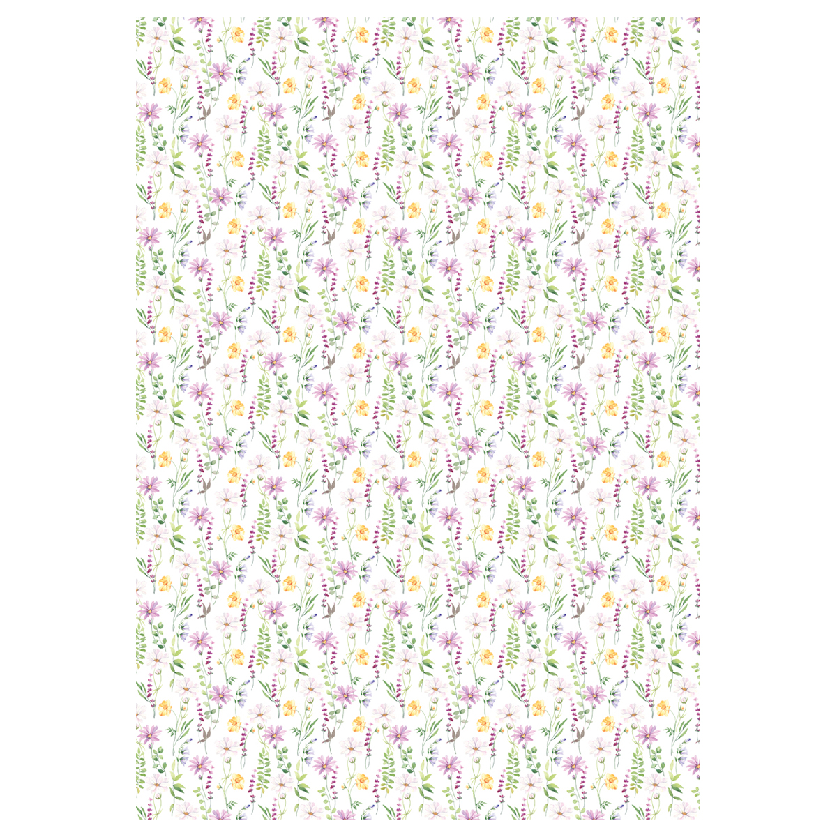 Упаковочная бумага глянцевая 70*100см, MESHU "Bouquet", 80 г/м2,