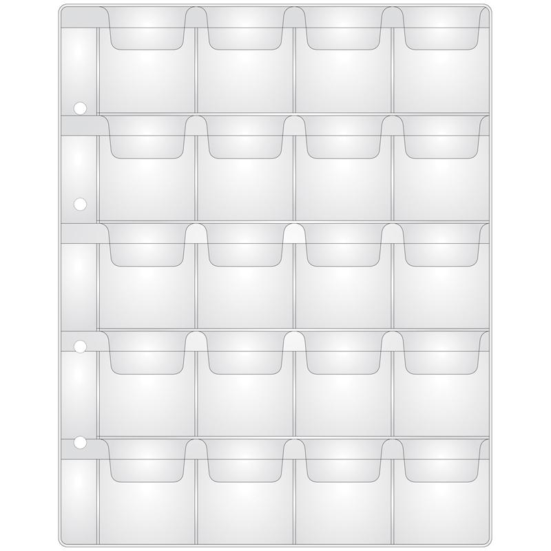 Лист для альбома "Optima" на 20 монет 42*45: 220193 штр.: Лист для альбома "Optima" на 20 монет 42*45: 220193 штр.: