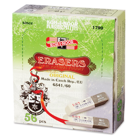 Резинка стирательная KOH-I-NOOR, прямоугольная, скошенные углы, 50х13х7 мм,