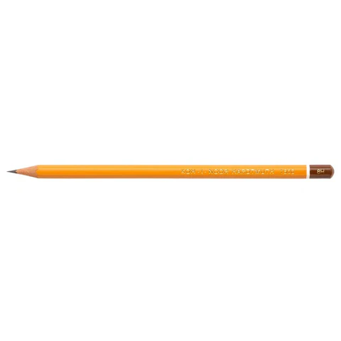Карандаш чернографитный KOH-I-NOOR 1500, 1 шт., 8H, корпус желтый, заточенный, Карандаш чернографитный KOH-I-NOOR 1500, 1 шт., 8H, корпус желтый, заточенный,