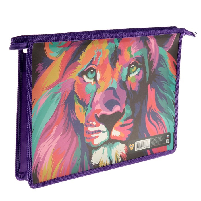 Папка для тетрадей А4 на молнии Colour lion Папка для тетрадей А4 на молнии Colour lion