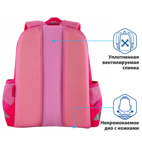 Ранец ПИФАГОР EVA BASIC, 1 отделение, "Fluffy cat", 39х30х16 см,