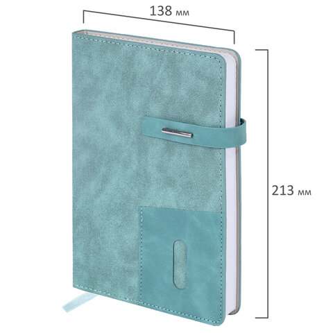 Ежедневник недатированный А5 138х213 мм BRAUBERG "Cowboy", под кожу,