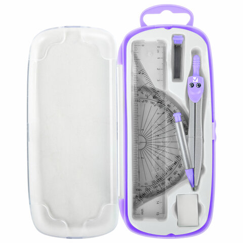 Готовальня BRAUBERG SCHOOL KIT, 9 предметов, циркуль 125 мм, чертежные Готовальня BRAUBERG SCHOOL KIT, 9 предметов, циркуль 125 мм, чертежные