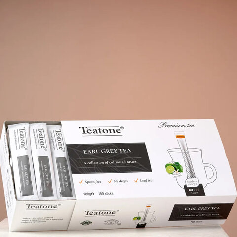Чай TEATONE черный с ароматом бергамота, 100 стиков по 1,8 г, 64 Чай TEATONE черный с ароматом бергамота, 100 стиков по 1,8 г, 64