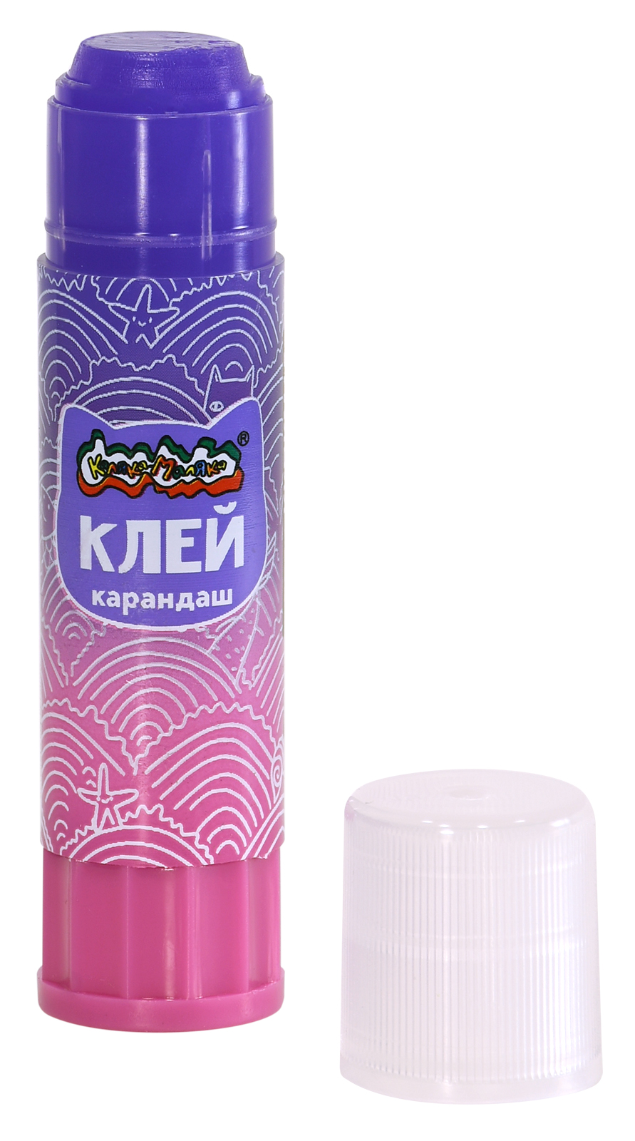 Клей-карандаш Каляка-Маляка ЦВЕТНОЙ 15 г для бумаги, картона PVP прозрачный