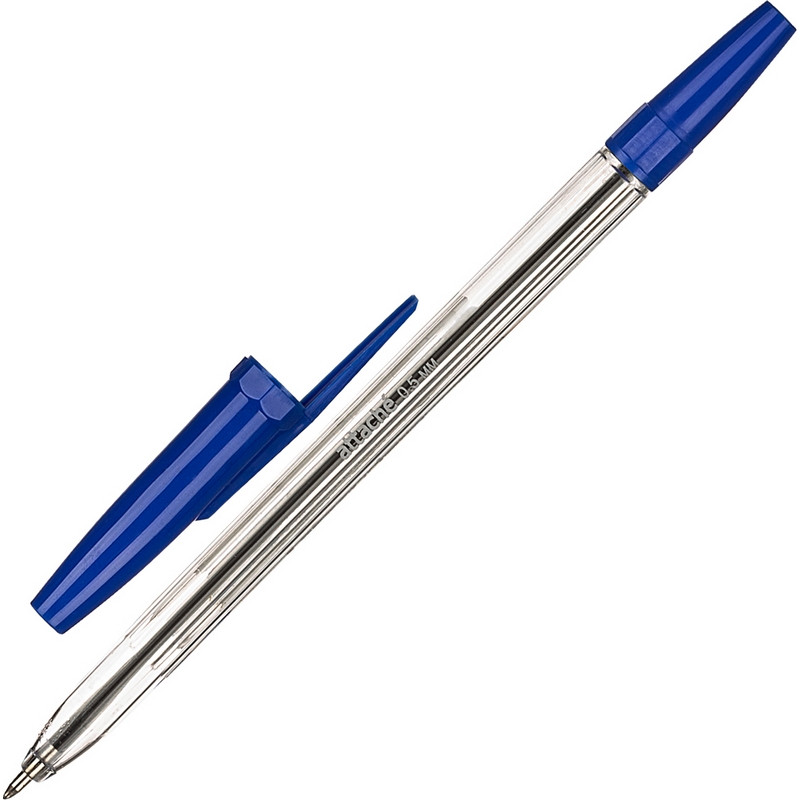 Ручка шариковая Attache Elementary 0,5мм синий ст. штр. 2000200126614, Ручка шариковая Attache Elementary 0,5мм синий ст. штр. 2000200126614,