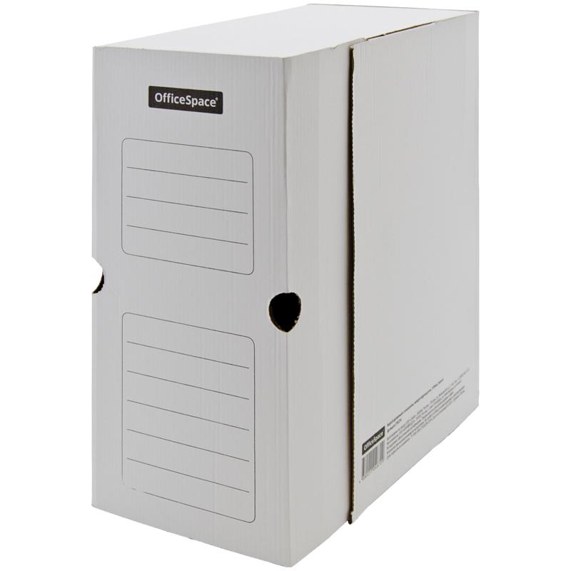 Короб архивный с клапаном, микрогофрокартон, 150мм, белый: 219276 Короб архивный с клапаном, микрогофрокартон, 150мм, белый: 219276