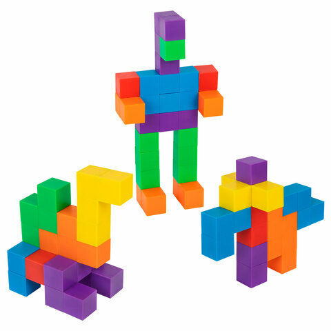 Магнитный конструктор MAGNETIC CUBES "КУБИЧЕСКИЙ", 48 магнитных