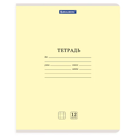 Тетради ДЭК 12 л. КОМПЛЕКТ 20 шт. BRAUBERG КЛАССИКА NEW, клетка, обложка картон,