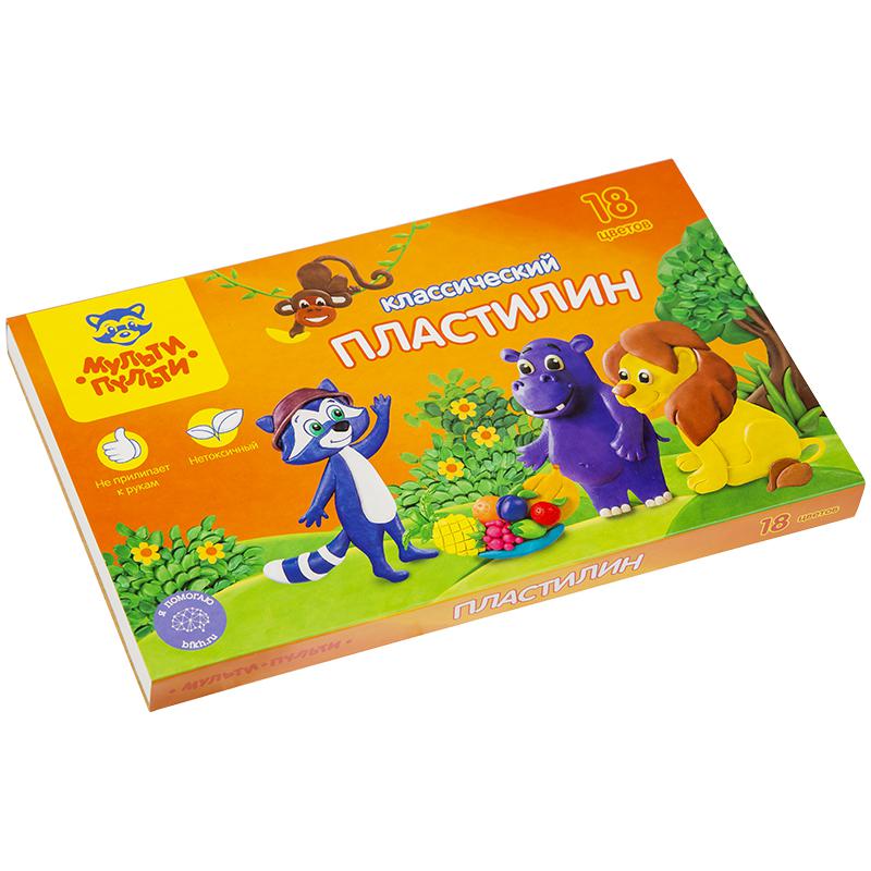 Пластилин "Приключения Енота" 18 цветов, 360гр, со стеком КП_10211 Пластилин "Приключения Енота" 18 цветов, 360гр, со стеком КП_10211