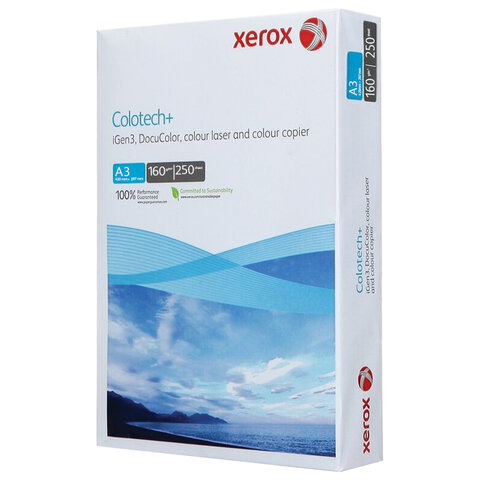 Бумага для цветной лазерной печати БОЛЬШОЙ ФОРМАТ А3, 160 г/м2, 250 л., XEROX Бумага для цветной лазерной печати БОЛЬШОЙ ФОРМАТ А3, 160 г/м2, 250 л., XEROX