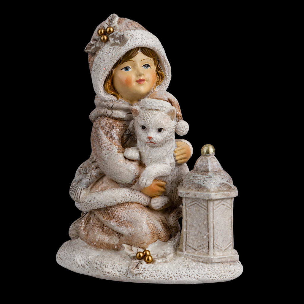 Сувенир ErichKrause Decor® Девочка с котенком 9.5см Сувенир ErichKrause Decor® Девочка с котенком 9.5см