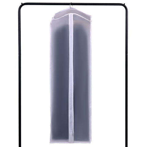 Чехол-кофр объёмный для хранения одежды на молнии, 60х30х90 см, цвет белый, Чехол-кофр объёмный для хранения одежды на молнии, 60х30х90 см, цвет белый,