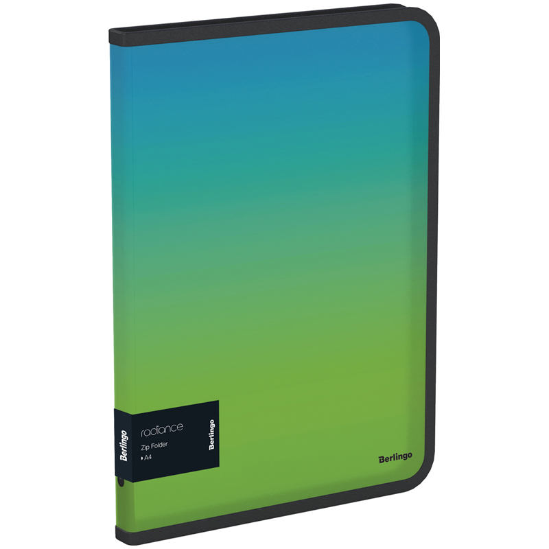 Папка на молнии Berlingo "Radiance" А4, 600мкм, голубой/зеленый Папка на молнии Berlingo "Radiance" А4, 600мкм, голубой/зеленый