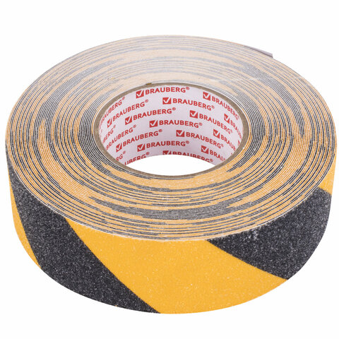 Клейкая ПРОТИВОСКОЛЬЗЯЩАЯ зернистая лента 50 мм х 20 м, ЧЕРНО-ЖЕЛТАЯ, основа Клейкая ПРОТИВОСКОЛЬЗЯЩАЯ зернистая лента 50 мм х 20 м, ЧЕРНО-ЖЕЛТАЯ, основа