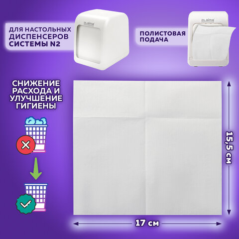 Салфетки бумажные для диспенсера, LAIMA (N2) PREMIUM, 1-слойные, КОМПЛЕКТ 30