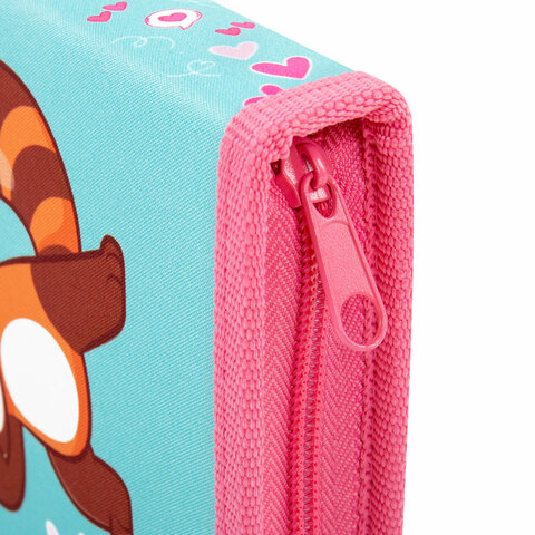 Пенал ПИФАГОР, 1 отделение, полиэстер, 19х13 см, "Red panda", 272283 Пенал ПИФАГОР, 1 отделение, полиэстер, 19х13 см, "Red panda", 272283