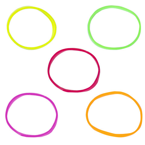 Резинки для волос НАБОР 250 шт., силиконовые, средние, разные цвета, MONTE VITA Резинки для волос НАБОР 250 шт., силиконовые, средние, разные цвета, MONTE VITA