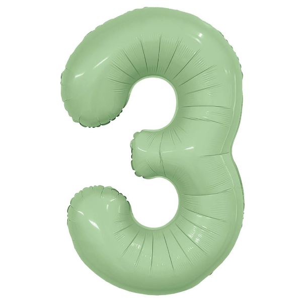 Фигура Цифра 3 Slim Олива 40"/102см. Фигура Цифра 3 Slim Олива 40"/102см.