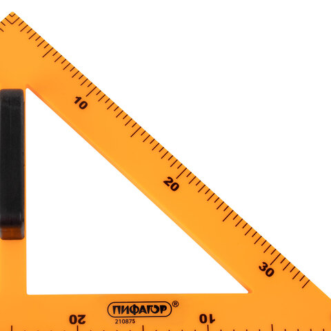 Треугольник прямоугольный для классной доски, пластиковый 30х30х50 см, с