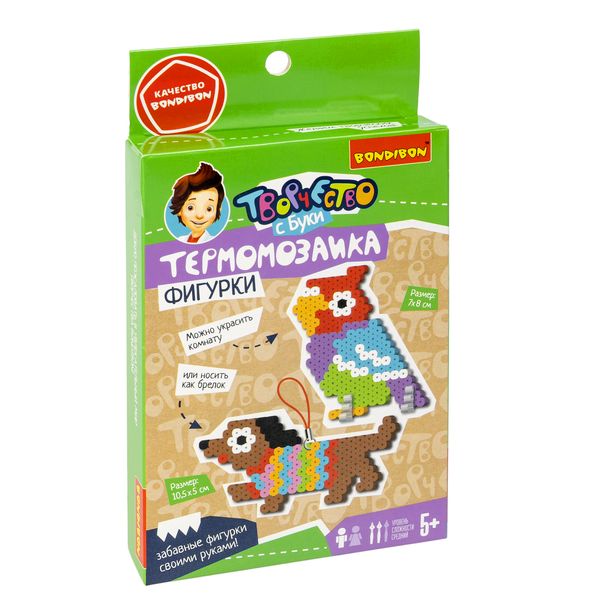 Набор для творчества BONDIBON. Термомозаика ФИГУРКИ "Питомцы", 2 Набор для творчества BONDIBON. Термомозаика ФИГУРКИ "Питомцы", 2