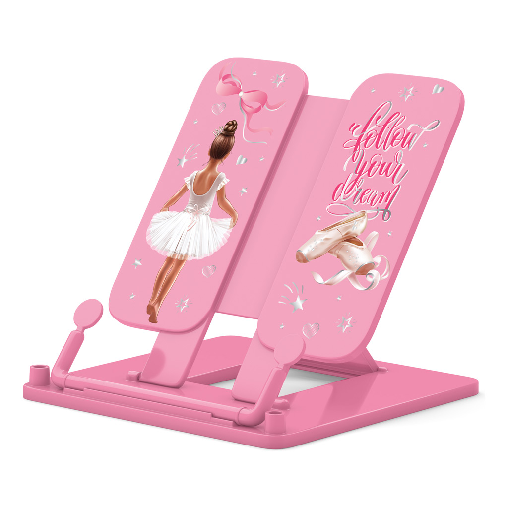 Подставка для книг пластиковая ErichKrause Pointes, розовый Подставка для книг пластиковая ErichKrause Pointes, розовый