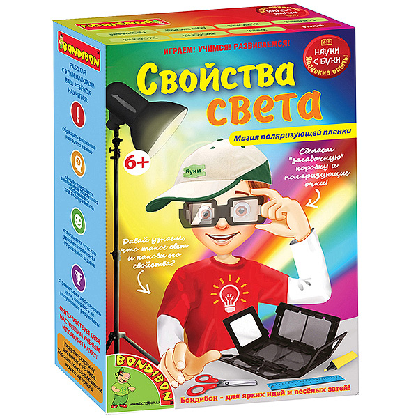 Японские опыты Науки с Буки BONDIBON, Свойства света, арт.196470 Японские опыты Науки с Буки BONDIBON, Свойства света, арт.196470