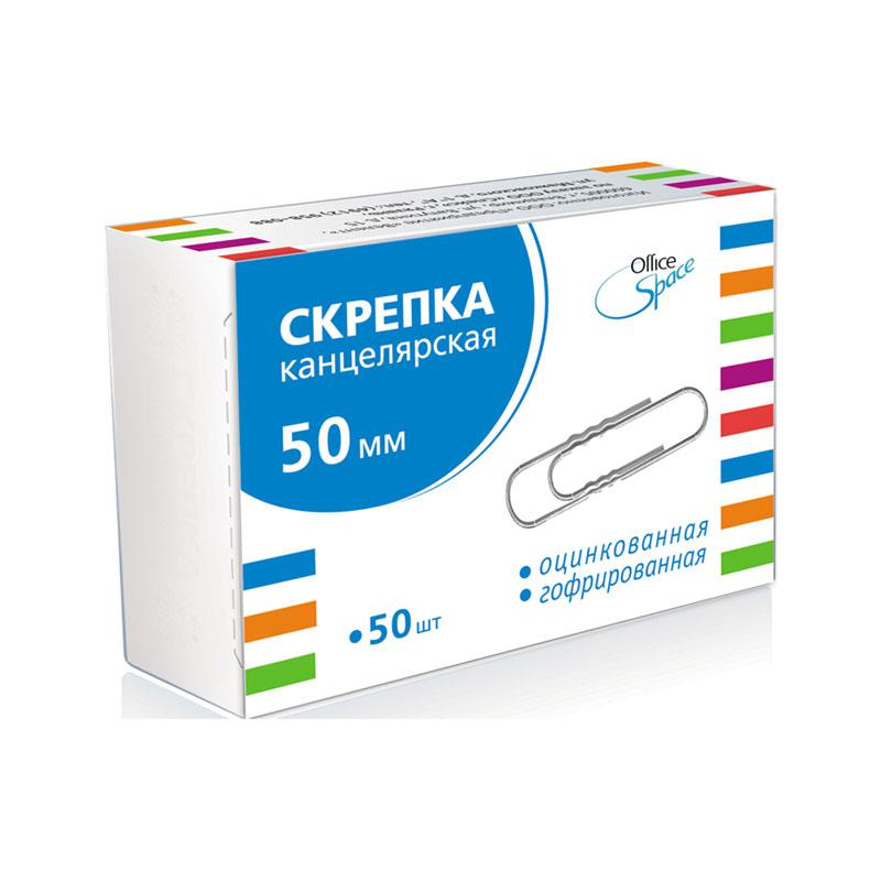 Скрепки оцинкованные гофрированные 50мм, 50шт., карт. упак.: CZ50_2264 Скрепки оцинкованные гофрированные 50мм, 50шт., карт. упак.: CZ50_2264