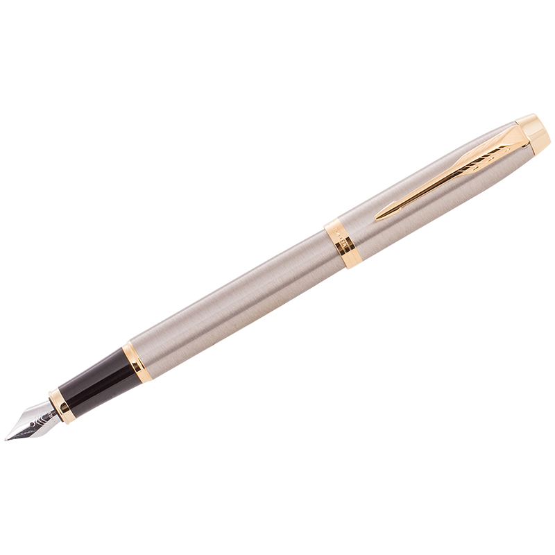 Ручка перьевая Parker "IM Brushed Metal GT" синяя, 0,8мм, подарочная Ручка перьевая Parker "IM Brushed Metal GT" синяя, 0,8мм, подарочная