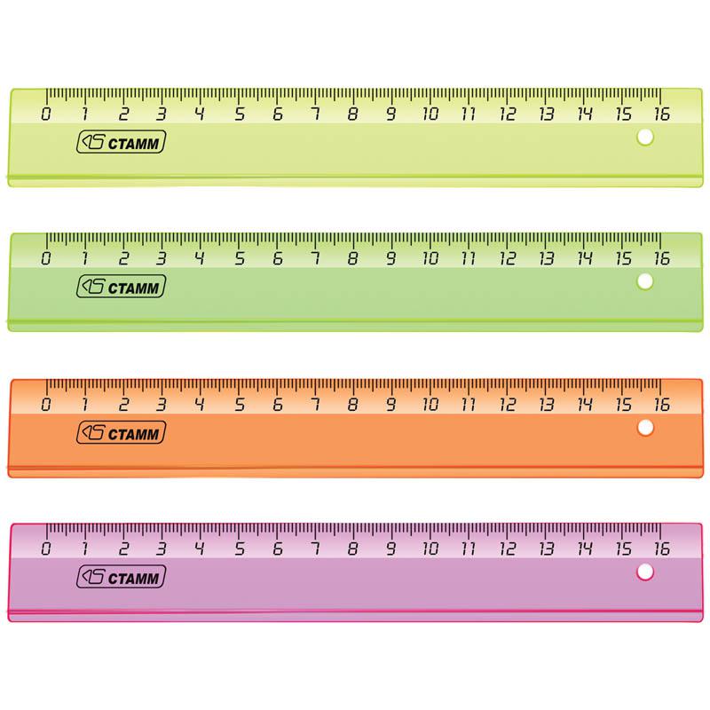 Линейка 16см, прозрачная флуоресцентная: ЛН02 штр.: 4620000630197 Линейка 16см, прозрачная флуоресцентная: ЛН02 штр.: 4620000630197