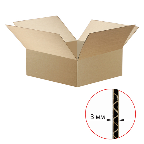 Гофрокороб длина 330 мм х ширина 330 мм х высота 132 мм, марка Т23, профиль В,